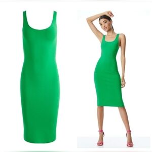alice + olivia darian green midi dress Size Meduim